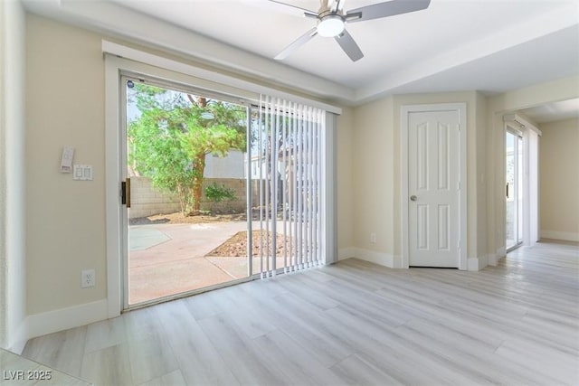 1846 Autumn Gold Ave, Las Vegas, NV 89123 - empty room featuring a ceiling fan and light wood-type flooring