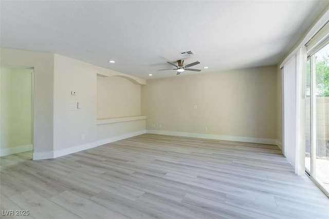 1846 Autumn Gold Ave, Las Vegas, NV 89123 - spare room with ceiling fan, recessed lighting, and light wood finished floors