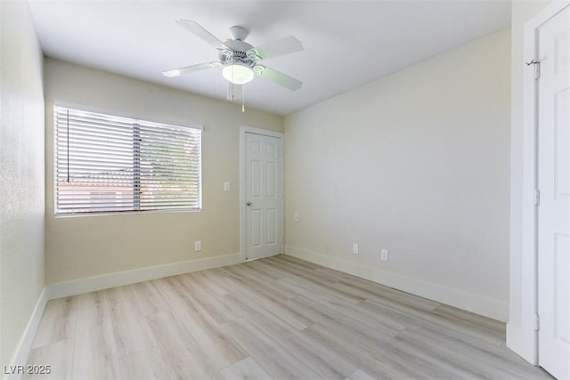 1846 Autumn Gold Ave, Las Vegas, NV 89123 - unfurnished bedroom with light wood finished floors and ceiling fan