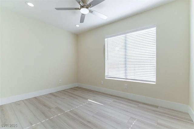 1846 Autumn Gold Ave, Las Vegas, NV 89123 - unfurnished room with a ceiling fan, plenty of natural light, recessed lighting, and light wood finished floors