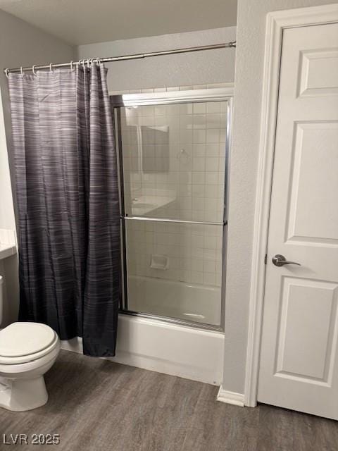 5250 S Rainbow Blvd Unit 1155, Las Vegas, NV 89118 - full bathroom with wood finished floors and bath / shower combo with glass door
