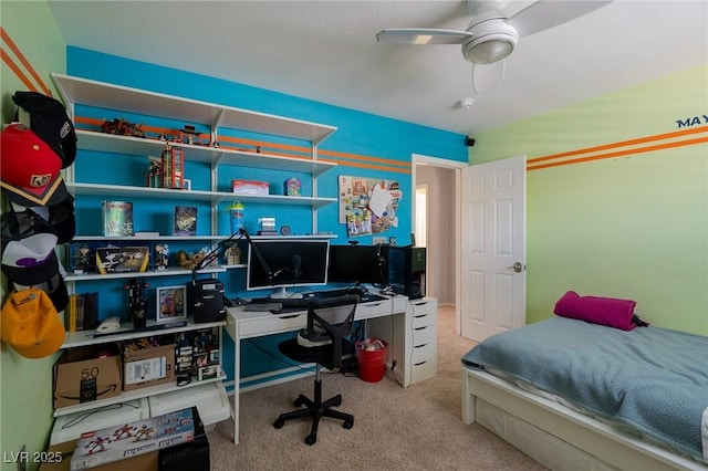 212 Stour Ln, Las Vegas, NV 89144 - bedroom featuring carpet flooring, a desk, and ceiling fan
