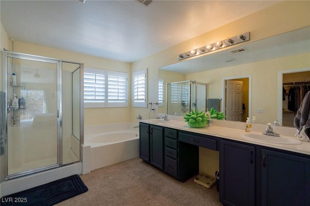 212 Stour Ln, Las Vegas, NV 89144 - full bath with a stall shower, double vanity, and a bath