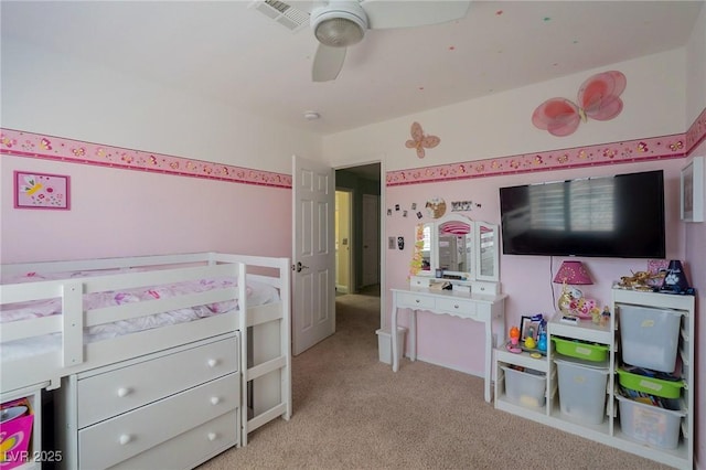 212 Stour Ln, Las Vegas, NV 89144 - bedroom featuring light carpet and a ceiling fan
