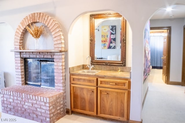 3430 Tanto Cir, Las Vegas, NV 89121 - indoor wet bar with light colored carpet