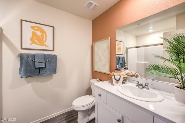 10988 Rollingford Ave Lot 10, Las Vegas, NV 89166 - full bathroom featuring wood finished floors, vanity, and a shower