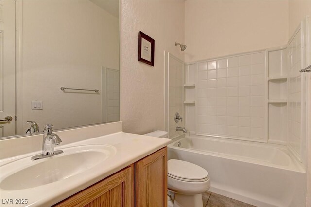 225 Palmetto Pointe Dr, Henderson, NV 89012 - full bathroom with vanity, shower / bathtub combination, and tile patterned flooring