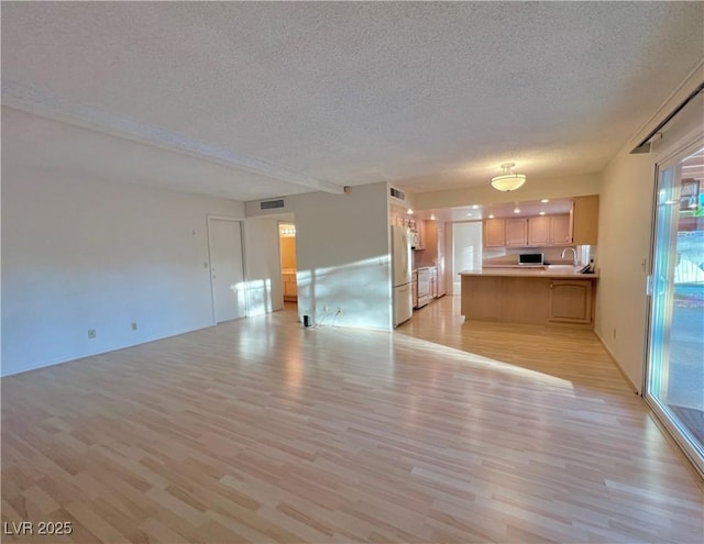 304 Broxton Ln, Las Vegas, NV 89107 - unfurnished living room featuring a textured ceiling and light wood finished floors