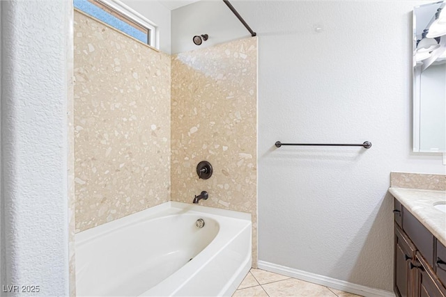 9432 Logan Ridge Ct, Las Vegas, NV 89139 - bathroom featuring vanity, tile patterned flooring, and a textured wall