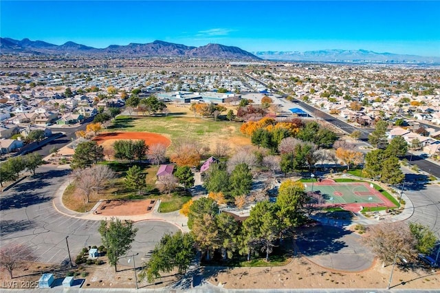 1424 Colt Dr, Henderson, NV 89002 - aerial perspective of suburban area with a mountain backdrop
