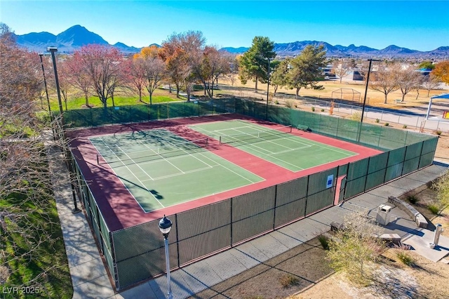 1424 Colt Dr, Henderson, NV 89002 - view of tennis court featuring a mountain view