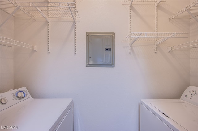 7167 Durango Dr Unit 111, Las Vegas, NV 89148 - washroom with electric panel and independent washer and dryer