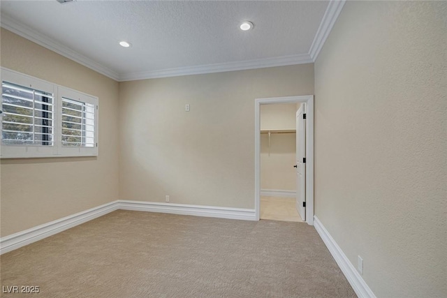 81 Quail Run Rd, Henderson, NV 89014 - spare room featuring carpet floors, crown molding, and recessed lighting