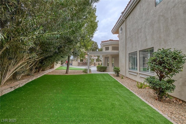 81 Quail Run Rd, Henderson, NV 89014 - view of green lawn featuring a pergola