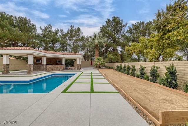 81 Quail Run Rd, Henderson, NV 89014 - view of swimming pool featuring a patio area and a bocce ball area