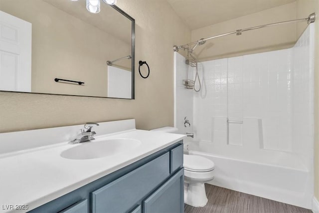 658 Turtleback Dr, North Las Vegas, NV 89031 - bathroom with  shower combination, vanity, and wood finished floors