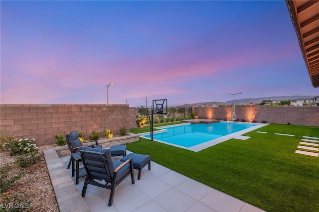 186 Vista Balla Ave, Las Vegas, NV 89138 - view of pool with a fenced backyard and a patio area