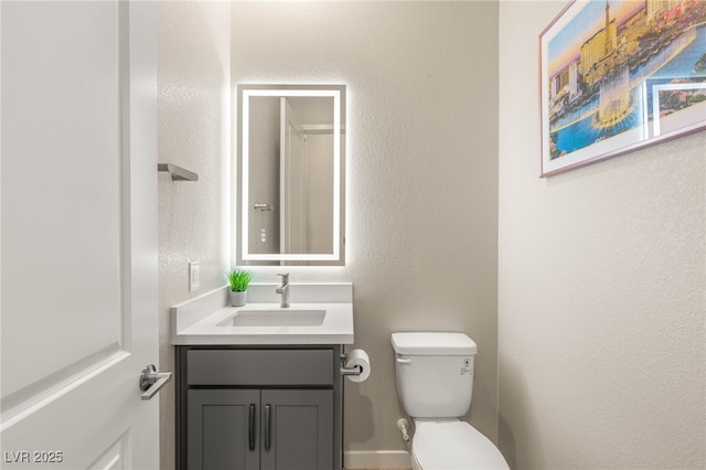 186 Vista Balla Ave, Las Vegas, NV 89138 - half bath with vanity and a textured wall