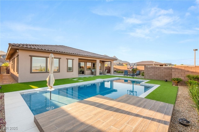 186 Vista Balla Ave, Las Vegas, NV 89138 - view of pool with a fenced backyard and a patio area