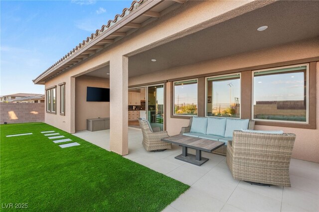 186 Vista Balla Ave, Las Vegas, NV 89138 - view of patio with an outdoor living space
