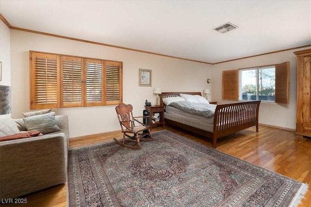 2917 Chapala Dr, Las Vegas, NV 89120 - bedroom featuring wood finished floors and crown molding