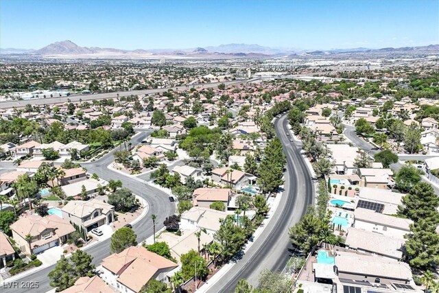 20 Staghorn St, Henderson, NV 89012 - aerial view of residential area featuring a mountain backdrop