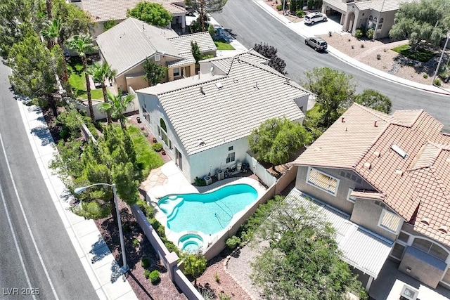 20 Staghorn St, Henderson, NV 89012 - aerial view of residential area with a pool