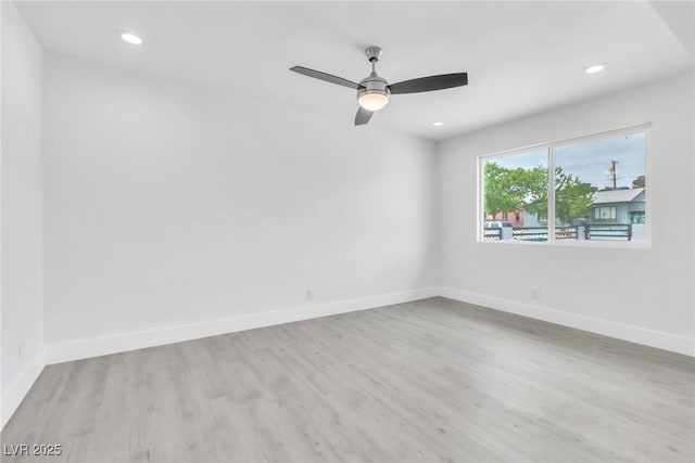 244 N 19th St, Las Vegas, NV 89101 - unfurnished room featuring wood finished floors, ceiling fan, and recessed lighting