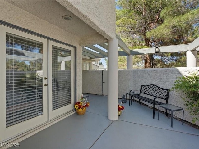 8961 Clairton Ct, Las Vegas, NV 89117 - view of patio / terrace with french doors