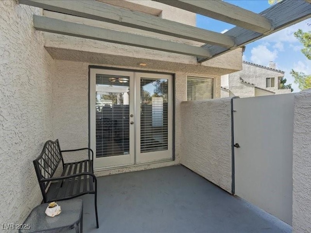 8961 Clairton Ct, Las Vegas, NV 89117 - view of patio / terrace featuring french doors