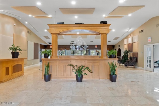 2200 S Fort Apache Rd Unit 1114, Las Vegas, NV 89117 - reception area featuring ornate columns and high vaulted ceiling