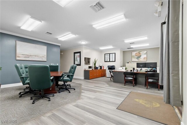 2200 S Fort Apache Rd Unit 1114, Las Vegas, NV 89117 - office area with crown molding and light wood-style floors