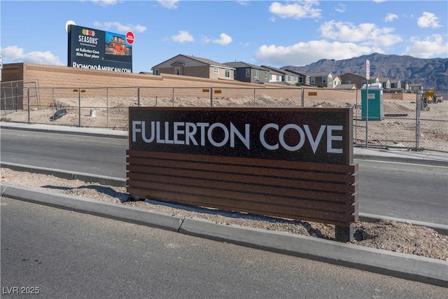 7104 Stockton Dunes St, North Las Vegas, NV 89084 - community sign with a mountain view and a residential view