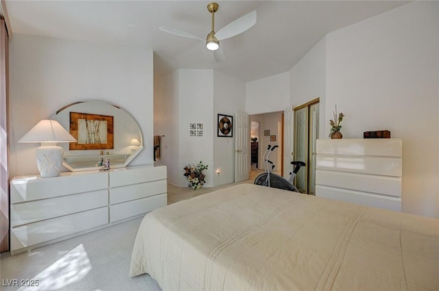 1734 Marshall Dr, Henderson, NV 89014 - bedroom with carpet flooring, a ceiling fan, and a closet