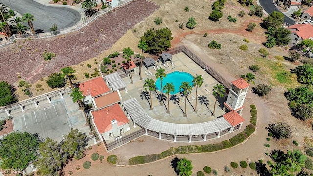 1734 Marshall Dr, Henderson, NV 89014 - aerial view of a pool area