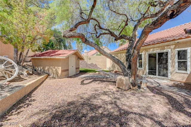 1734 Marshall Dr, Henderson, NV 89014 - view of yard with a storage shed
