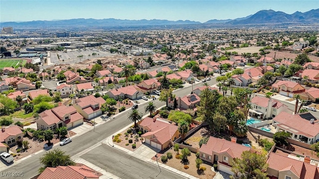 1734 Marshall Dr, Henderson, NV 89014 - aerial perspective of suburban area with a mountain backdrop