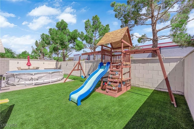 7316 Young Doe Ave, Las Vegas, NV 89130 - view of jungle gym featuring a fenced backyard