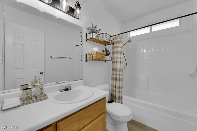 7316 Young Doe Ave, Las Vegas, NV 89130 - bathroom with vanity, shower / bath combo, and wood finished floors