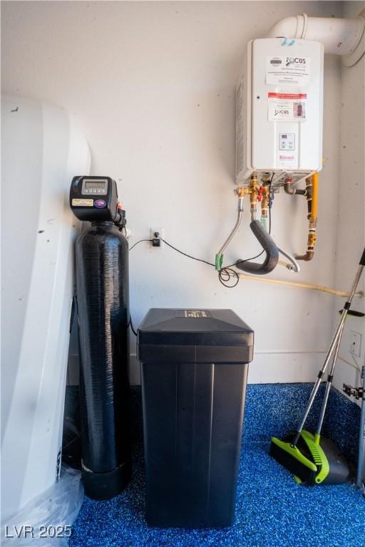 9584 Jadeite Ln, Las Vegas, NV 89143 - utility room with tankless water heater