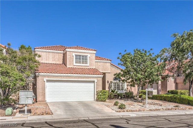 3324 Canyon Lake Dr, Las Vegas, NV 89117 - mediterranean / spanish-style home featuring a tile roof, concrete driveway, and stucco siding