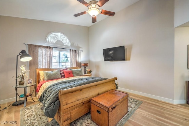 3324 Canyon Lake Dr, Las Vegas, NV 89117 - bedroom featuring light wood finished floors and ceiling fan
