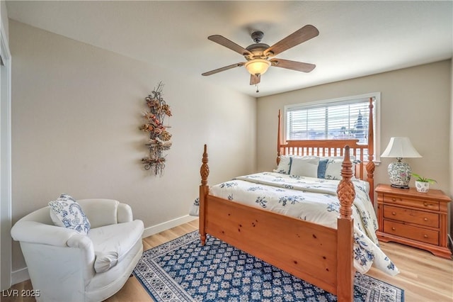 3324 Canyon Lake Dr, Las Vegas, NV 89117 - bedroom featuring light wood-style flooring and ceiling fan
