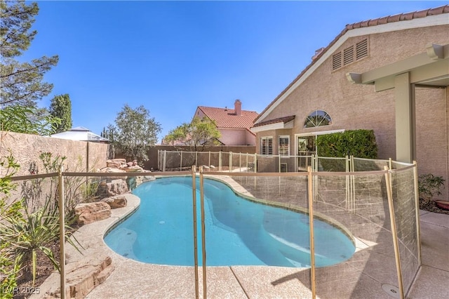 3324 Canyon Lake Dr, Las Vegas, NV 89117 - view of pool with a fenced backyard and a patio