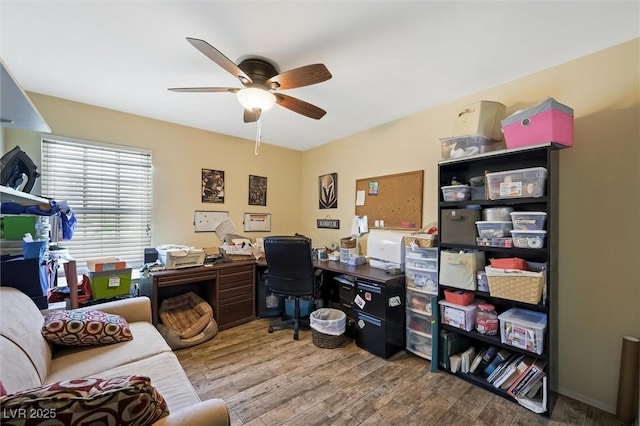4544 Plaza De Vista St, Las Vegas, NV 89120 - office space featuring ceiling fan and wood finished floors