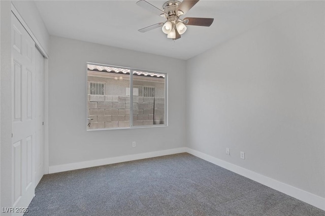 3664 Summer Picnic Ct, Las Vegas, NV 89147 - unfurnished bedroom featuring carpet floors, a closet, and ceiling fan