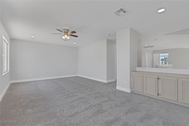 3664 Summer Picnic Ct, Las Vegas, NV 89147 - unfurnished room with ceiling fan, light carpet, and recessed lighting
