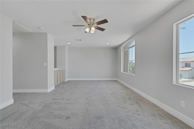 3664 Summer Picnic Ct, Las Vegas, NV 89147 - carpeted spare room with a ceiling fan, healthy amount of natural light, and recessed lighting