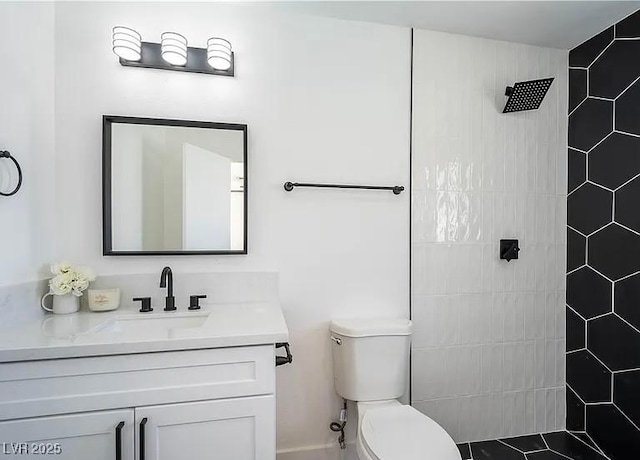 5321 Westleigh Ave, Las Vegas, NV 89146 - bathroom with a tile shower and vanity