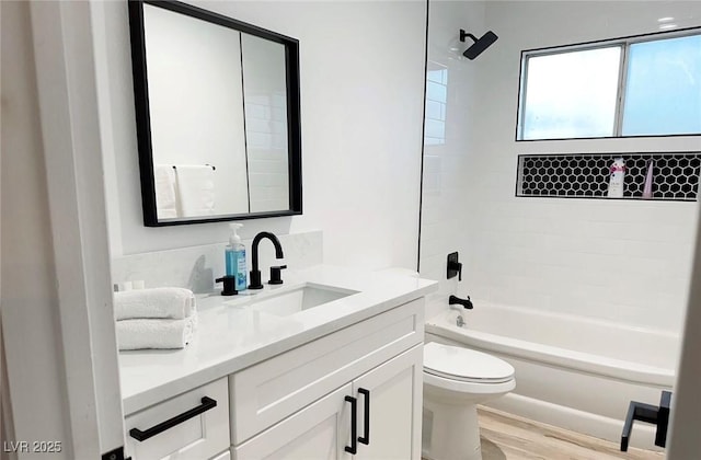 5321 Westleigh Ave, Las Vegas, NV 89146 - full bath with vanity, wood finished floors, and shower / tub combination